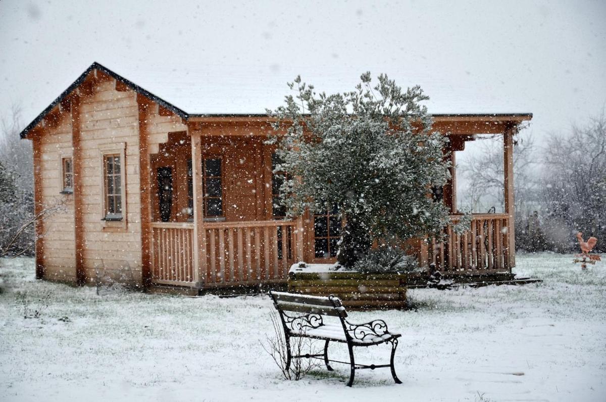 Chalet Bois Pleine Campagne A Pontigny エクステリア 写真